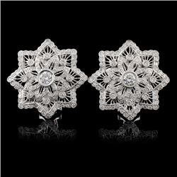 18K White Gold 1.24ct Diamond Earrings