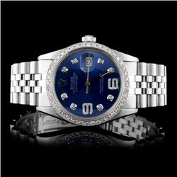 Rolex SS DateJust Men's 1.50ct Diamond Watch