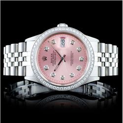 Rolex SS DateJust 1.00ctw Diamond Wristwatch