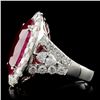 Image 3 : 18K White Gold 15.55ct Ruby & 3.34ct Diamond Ring