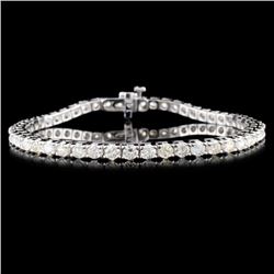 14K White Gold 4.00ctw Diamond Bracelet