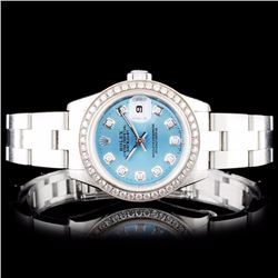 Rolex SS DateJust 1.00ct Diamond Ladies Wristwatch