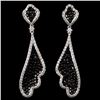 Image 1 : 14K White Gold 4.33ctw Fancy Color Diamond Earring