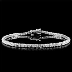 14K White Gold 5.00ct Diamond Tennis Bracelet