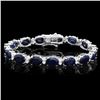 Image 1 : `14k Gold 36ct Sapphire 1.55ct Diamond Bracelet