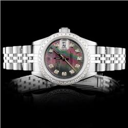 Rolex SS DateJust 1.00ct Diamond Ladies Wristwatch