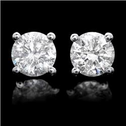 14k White Gold 1.50ct Diamond Earrings