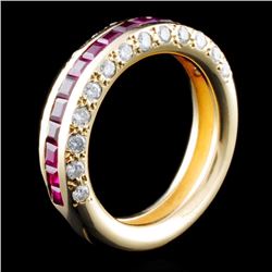 14K Gold 1.65ctw Ruby & 0.88ctw Diamond Ring