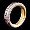 Image 1 : 14K Gold 1.65ctw Ruby & 0.88ctw Diamond Ring