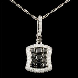 14K Gold 1.12ctw Fancy Color Diamond Pendant