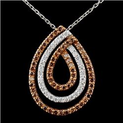 14K Gold 1.06ctw Fancy Diamond Pendant