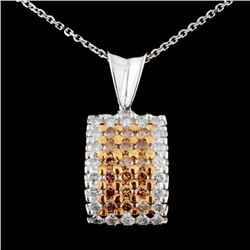 14K Gold 1.37ctw Fancy Diamond Pendant