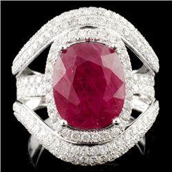18K Gold 5.17ct Ruby & 1.95ctw Diamond Ring