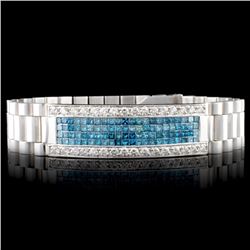 18K Gold 7.27ctw Men's Diamond Bracelet