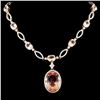 Image 1 : 14K Gold 44.18ct Morganite & 4.25ctw Diamond Neckl