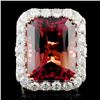 Image 1 : 18K Gold 30.54ct Tourmaline & 3.73ctw Diamond Ring