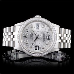 Rolex SS DateJust 1.50ctw Diamond Ladies Wristwatc