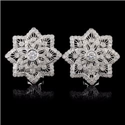 18K White Gold 1.24ct Diamond Earrings