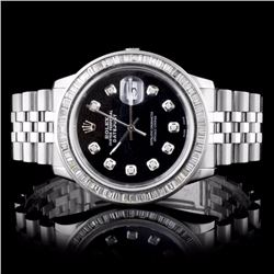 Rolex SS DateJust 2.50CT Diamond Wristwatch