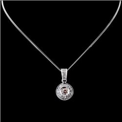 18K White Gold 0.31ctw Fancy Color Diamond Pendant