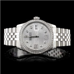 Rolex SS DateJust 1.50ct Diamond Men's Wristwatch