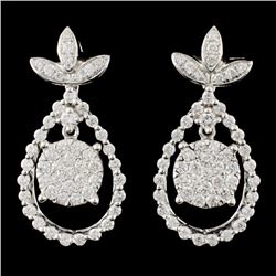 14K Gold 1.66ctw Diamond Earrings