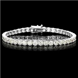 ^18k White Gold 12.00ct Diamond Tennis Bracelet