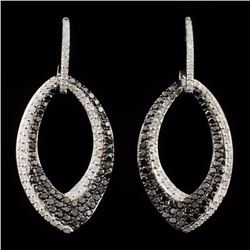 14K Gold 1.54ctw Fancy Color Diamond Earrings