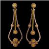 Image 1 : 18K Rose Gold 11.00ctw Fancy Color Diamond Earring