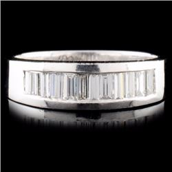 Solid Platinum 0.86ctw Diamond Ring