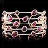 Image 1 : 18K Rose Gold 11.24ct Ruby & 3.42ctw Diamond Bangl