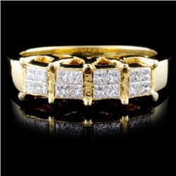 18K Yellow Gold 0.62ctw Diamond Ring