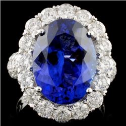 18K White Gold 8.16ct Tanzanite & 2.63ct Diamond R