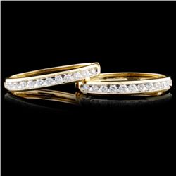 14K Gold 1.06ctw Diamond Earrings