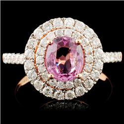 14K Gold 1.28ct Spinel & 0.85ctw Diamond Ring