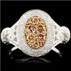 14K Gold 1.06ctw Fancy Color Diamond Ring