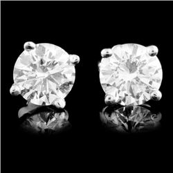 14K Gold 1.06ctw Diamond Earrings