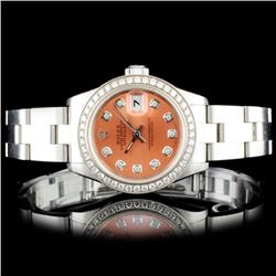 Rolex SS DateJust Ladies Diamond Wristwatch