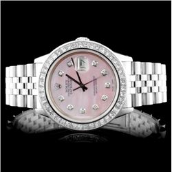 Rolex DateJust Men's 3.50ct Diamond Wristwatch