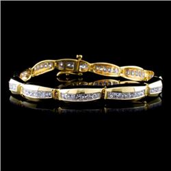 18K Yellow Gold 5.95ctw Diamond Bracelet