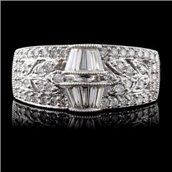 18K White Gold 0.71ctw Diamond Ring