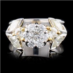 18K TT Gold 1.36ctw Diamond Ring