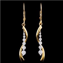 14K Gold 0.50ctw Diamond Earrings