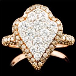 14K Gold 1.91ctw Fancy Color Diamond Ring