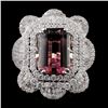 Image 1 : 18K Gold 8.62ct Tourmaline & 4.56ctw Diamond Ring