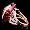 Image 3 : 18K Gold 16.47ct Rubellite Tourmaline & 1.76ctw Di