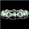 Image 2 : 18K Gold 15.04ct Emerald & 7.29ctw Diamond Bracele