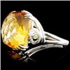 Image 2 : 18K Gold 14.61ct Citrine & 0.19ctw Diamond Ring