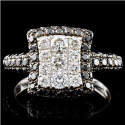 14K White Gold 1.60ctw Fancy Color Diamond Ring