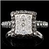 Image 1 : 14K White Gold 1.60ctw Fancy Color Diamond Ring